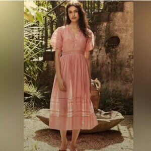 Doen Pink Midi Dress